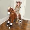 Qaba Kids Ride-on Walking Horse with Easy Rolling Wheels, Soft Huggable Body, & a Large Size for Kids 5-16 Years view 2
