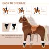 Qaba Kids Ride-on Walking Horse with Easy Rolling Wheels, Soft Huggable Body, & a Large Size for Kids 5-16 Years view 4