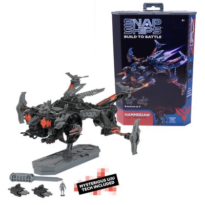 Snap Ships  KOMPLEX Hammerjaw K.L.A.W. Gunship  Building Toy Sets  3 Builds  Ages 8+