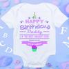Happy Birthday Daddy, Happy Birthday Shirt, Happy Birthday Dad Bodysuit, Husband Birthday Gift, Dad Birthday Gift for Daddy, Funny Dad Gift (12(Bodysuit)) White view 3