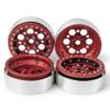 Aluminum Alloy 2.2" Beadlock Wheel Rims for 1/10 RC Rock Crawler Wraith TRX4 SCX10 D90, 4Pcs (Red & Black) view 2