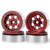 Aluminum Alloy 2.2" Beadlock Wheel Rims for 1/10 RC Rock Crawler Wraith TRX4 SCX10 D90, 4Pcs (Red & Black) view 3