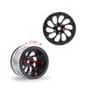 4Pcs Alloy 2.2" Metal Beadlock Wheels/Rims for 1/10 Scale AXIAL SCX10 D90 CC01 TRX4 RC Crawler Car (Black) view 4