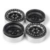 Aluminum Alloy 2.2" Beadlock Wheel Rims for 1/10 RC Rock Crawler Wraith TRX4 SCX10 D90, 4Pcs (Black & Silver) view 3