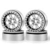 Aluminum Alloy 2.2" Beadlock Wheel Rims for 1/10 RC Axial Wraith 90018, 4Pcs (Silver+Black) view 1