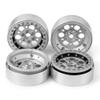 Aluminum Alloy 2.2" Beadlock Wheel Rims for 1/10 RC Axial Wraith 90018, 4Pcs (Silver+Black) view 2