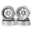 Aluminum Alloy 2.2" Beadlock Wheel Rims for 1/10 RC Axial Wraith 90018, 4Pcs (Silver+Black) view 3