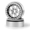Aluminum Alloy 2.2" Beadlock Wheel Rims for 1/10 RC Axial Wraith 90018, 4Pcs (Silver+Black) view 4