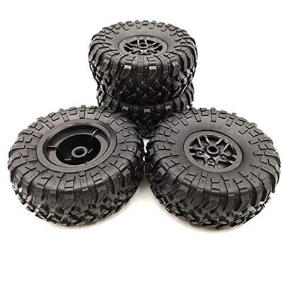 Parts & Accessories 4 Pcs RC Car Tires Wheels Rims Set for MN D90 D91 RC Car Spare Parts Crawler Car Assembled Tyre for Truck Parts & Accessories - (Color: Black)