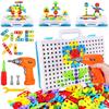 Parhlen Educational Toys Building Blocks, 244 Pieces Electric Screwdriver DIY Building Toys for Boys and Girls, Educational Construction Building kit for Kids Ages 4 5 6 7 8 9 10 Year Old view 1