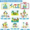 Parhlen Educational Toys Building Blocks, 244 Pieces Electric Screwdriver DIY Building Toys for Boys and Girls, Educational Construction Building kit for Kids Ages 4 5 6 7 8 9 10 Year Old view 2