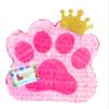 17" Tall Puppy Paw Piata with Gold Crown Puppy Themed Birthday Woof Woof Let's Pawty Princess Party Like An Animal Dog Party view 2