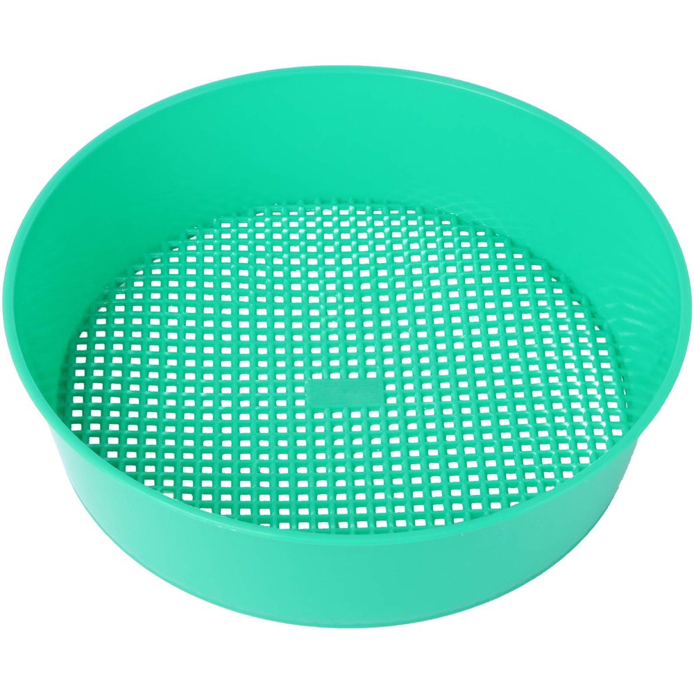 Beach Bonsai Tools Soil Sieve Garden Sand Sieve Compost Soil Mesh Plastic Sifter Pan Gardening Digging Finding Treasure Discovery for Soil Riddle Mesh Strainer Plant Pot