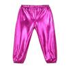 YEAHDOR Kids Girls Boys Sequins Hip Hop Jazz Dance Costumes Street Dance Pants Competition Trousers Metallic Rose_Red 7-8 view 3