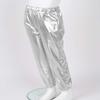 YEAHDOR Kids Girls Boys Sequins Hip Hop Jazz Dance Costumes Street Dance Pants Competition Trousers Metallic Silver 7-8 view 4