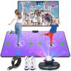 FWFX Exercise Mat for Home Workouts - Interactive Dance Game Mat Connects to TV, 2-Player Kids Party Interactive Games, Active Sports & Yoga Mat for Adults & Family Fitness, Fun (Purple) view 1