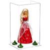 Better Display Cases Acrylic Versatile Display Case with Clear Case, Green Risers and Clear Base - 8" x 6" x 14" (A092/V18) view 1