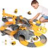 TUMAMA 249pcs Construction Race Track Vehicle Toys for Boys and Girls, STEM Building Bendable Cars Track Sets for Toddlers 3 4 5 6 Years Old view 1