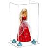 Better Display Cases Acrylic Versatile Display Case with Clear Case, Light Blue Risers and Clear Base - 8" x 6" x 14" (A092/V18) view 1
