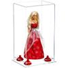Better Display Cases Acrylic Versatile Display Case with Clear Case, Red Risers and Clear Base - 8" x 6" x 14" (A092/V18) view 1