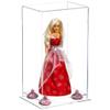 Better Display Cases Acrylic Versatile Display Case with Clear Case, Pink Risers and Clear Base - 8" x 6" x 14" (A092/V18) view 1