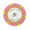5 Cents Monte Carlo Smooth 14 Gram Poker Chips - 100 Poker Chips (Light Pink) view 1