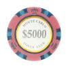 5000 Five Thousand Dollar Monte Carlo Smooth 14 Gram Poker Chips - 100 Poker Chips (Pink) view 1