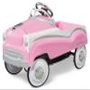 Kid Trax Classic Pink Pedal Car for Girls, Ages 3-5, Durable Steel, 60lbs Max, Easy Assemble, Indoor/Outdoor Ride-On Toy, Toddler Ride-On, Vintage Style, Rubber Tires, Functional Steering view 1