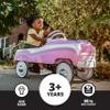 Kid Trax Classic Pink Pedal Car for Girls, Ages 3-5, Durable Steel, 60lbs Max, Easy Assemble, Indoor/Outdoor Ride-On Toy, Toddler Ride-On, Vintage Style, Rubber Tires, Functional Steering view 2