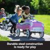 Kid Trax Classic Pink Pedal Car for Girls, Ages 3-5, Durable Steel, 60lbs Max, Easy Assemble, Indoor/Outdoor Ride-On Toy, Toddler Ride-On, Vintage Style, Rubber Tires, Functional Steering view 4