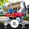 Kid Trax Fire Truck Pedal Car for Toddlers, Ages 3-5, Easy Assembly, Durable Steel, Indoor/Outdoor Ride-On, 60lbs Max, Classic Style, Functional Steering, Red, Kids Fire Truck Ride-On, Vintage view 2