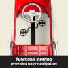 Kid Trax Fire Truck Pedal Car for Toddlers, Ages 3-5, Easy Assembly, Durable Steel, Indoor/Outdoor Ride-On, 60lbs Max, Classic Style, Functional Steering, Red, Kids Fire Truck Ride-On, Vintage view 3