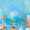 27Pcs Blue Flat Bubble Cupcake Toppers Underwater Party Decor Children's Party Supplies Bubble Cake Decorations For Under The Sea Baby Shower Mermaid Birthday view 3