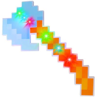 ArtCreativity Light Up Pixel Axe Toy, 1PC, LED Ax for Kids with 3 Flashing Modes, Cool Halloween Costume Accessory, Batteries Included, Best Birthday for Gamers, 17.5 Inches