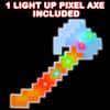 ArtCreativity Light Up Pixel Axe Toy, 1PC, LED Ax for Kids with 3 Flashing Modes, Cool Halloween Costume Accessory, Batteries Included, Best Birthday for Gamers, 17.5 Inches view 2
