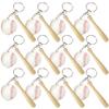 ArtCreativity Wooden Bat with Baseball Keychain, for Kids Age 8+, Set of 12  Perfect for Team Giveaways, Sports & Souvenir Favors, Victory Parties, Gifts for Athletes, Moms, Dads & Coaches view 1