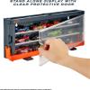 Hot Wheels Toy Cars, Set of 8 1:64 Scale Vehicles & Interactive Display & Storage Case That Holds up to 12, Connects to Track view 4