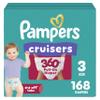 Pampers Diapers - Cruisers 360 - Size 3, 168 Count, Babyproof, up to 100% Leakproof Pull-On Diaper (Packaging May Vary) view 1