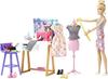 Barbie Fashion Designer Doll & 25+ Accessories, Studio Playset Includes Toy Furniture, Sewing Machine & Mannequin, Blonde Doll view 4