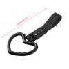 BarinasQT Tsurikawa Heart-Shaped Warning Ring 4 Pcs, Japanese Subway Train Bus Handle Hand Strap Drift Charm (Black) view 3