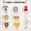 25 Pieces Medieval Birthday Banner Castle Party Supplies Knight Birthday Decorations Medieval Whirls Hanging Decorations Stone Wall Shield Armour Shield for Party Supplies view 2