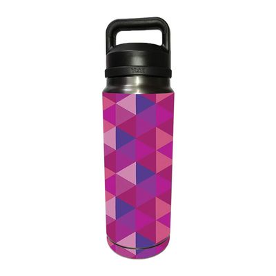 MightySkins Skin Compatible with YETI Rambler 26 OZ Bottle - Pink Kaleidoscope | Protective, Durable, and Unique Vinyl Decal wrap Cover | Easy to Apply, Remove, and Change Styles | Made in The USA