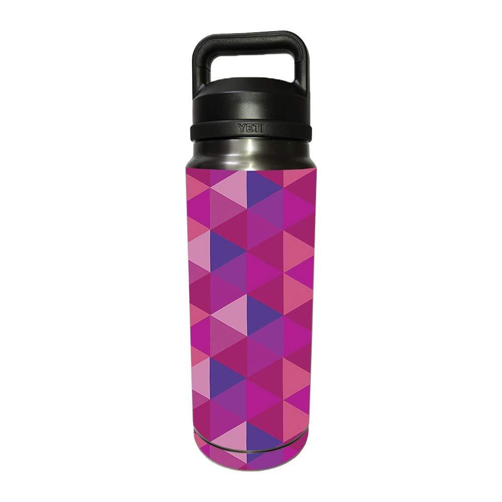 MightySkins Skin Compatible with YETI Rambler 26 OZ Bottle - Pink Kaleidoscope | Protective, Durable, and Unique Vinyl Decal wrap Cover | Easy to Apply, Remove, and Change Styles | Made in The USA