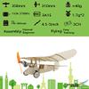 Dancing Wings Hobby Micro 358mm Balsa Laser Cut Airplane Newton Electric Plane to Build for Adults (K0705-142) view 3