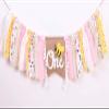 1st Happy Birthday Banner - Highchair Banner Tassels for Girl&Boy Birthday Party Decoration,Baby Birthday Photo Props Party Supplies(Bee) view 3