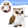 6 Pieces Mini Owl Plush Toy 3.2 Inch Plush Animal Christmas Hanging Ornaments for Christmas Tree Woodland Gray White Stuffed Animal Toy Soft Owl Doll Hanging Pendant Ornament view 2