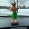 Franchise Figurine Co Hula Dog Dashboard Doll Car Accessories Bobblehead for Van Life and Beach Creations | German Shepherd | Golden Retriever | Labrador Retriever (Yellow Labrador Retriever) view 2