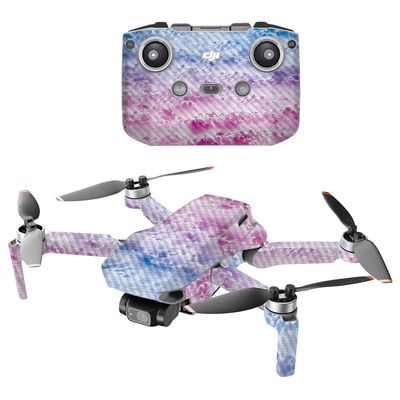 MightySkins Carbon Fiber Compatible with DJI Mini 2 Portable Drone - Candy Clouds | Protective, Durable Textured Carbon Fiber Finish | Easy to Apply and Change Styles | Made in The USA