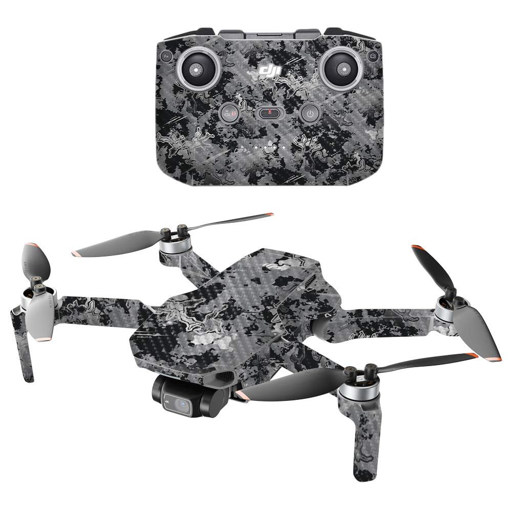MightySkins Carbon Fiber Compatible with DJI Mini 2 Portable Drone - Viper Urban | Protective, Durable Textured Carbon Fiber Finish | Easy to Apply and Change Styles | Made in The USA