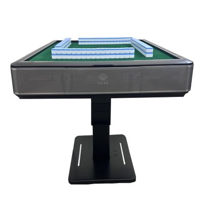 Automatic Mahjong Table Gray Ultra-Thin Pedestal Folding Style with 40mm No-Numbers Tiles  Electric Mahjong More Rounds No More Shuffling